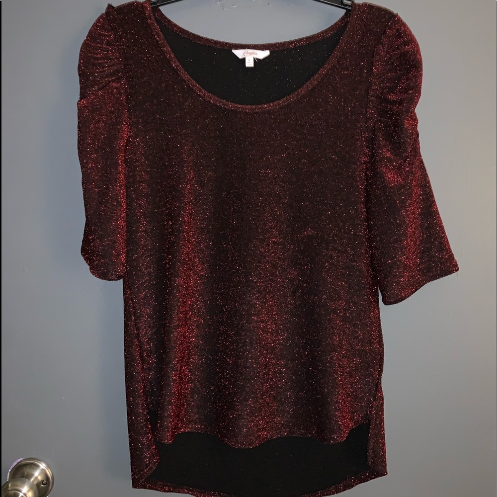 Sparkly Red Blouse